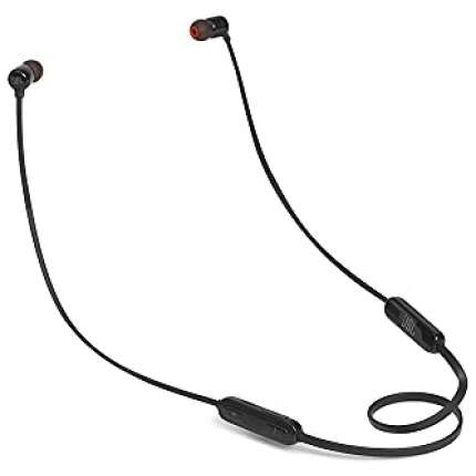JBL Tune 160BT by Harman Pure Bass Wireless in-Ear Headphones with Mic (Black)