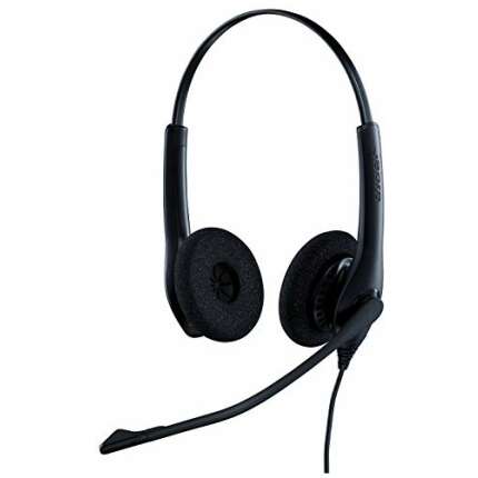 Jabra Biz 1500 Duo Wired On Ear Headset with Mic (Black)