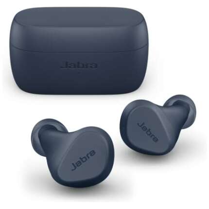 Jabra Elite 2 in Ear True Wireless Earbuds with 21 Hours of Battery, 2 Built-in Microphones for Clear Calls, Rich Bass and Comfortable fit with mic - Navy