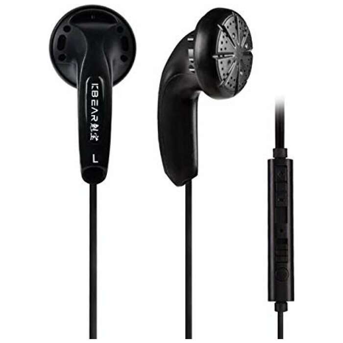 KBEAR Stellar 1DD HiFi Earbud Headphone, Wired Earphone Stereo Headset Compatible with Tablets, Android Phone,MP3 Player(Black with Mic)
