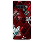 LETAPS® Colorful Designer Printed Mobile Back Hard Case and Cover for Samsung Galaxy S10 (Red Love, Floral Design, Wall Painting - 1853)