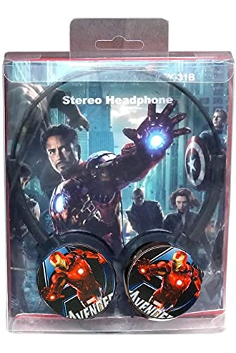 LJC Ironman Wired On Ear Headphone without Mic (Red)