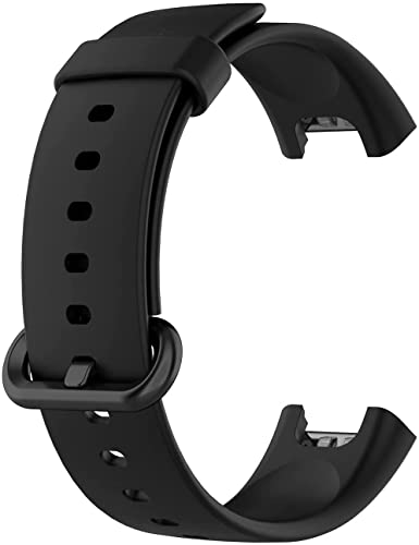 LN MART Watch Bands Compatible with Xiaomi Mi Watch Lite / Redmi Watch 2 Lite /Redmi GPS Watch - Straps Replacement Silicone Band (Black)