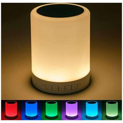 Lamp Speaker with Portable Bluetooth & HiFi Speaker with Smart Colour Changing Touch Control, USB Rechargeable, TWS for Party Festival Camping