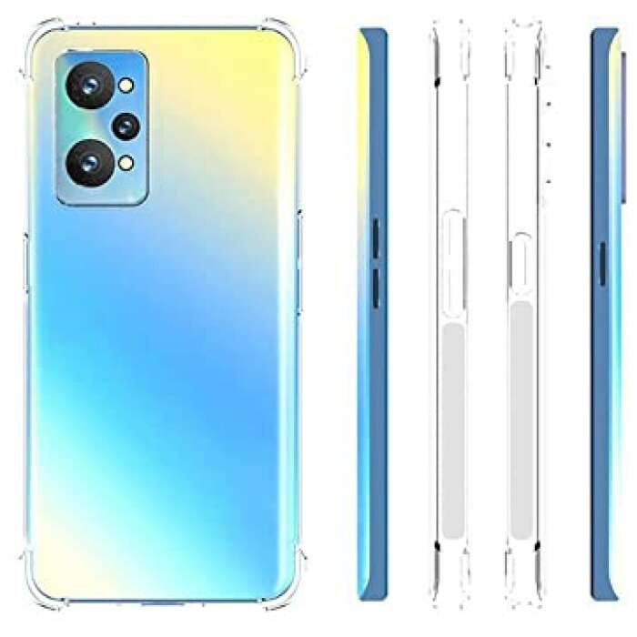 LazyLion Back Case Cover for Realme GT Neo 2 Shockproof Bumper Corner|Soft Feel |Lens Protection Cover (Pack of 2)