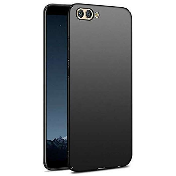 LazyLion Back Cover Case for Honor 10, Silicone Shockproof Phone Case with [Soft Anti-Scratch Microfiber Lining] Black (Pack of 1)