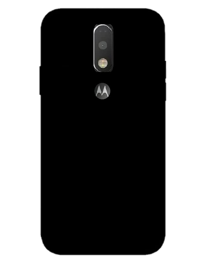 LazyLion Back Cover Case for Motorola Moto G4 Plus, Silicone Shockproof Phone Case with [Soft Anti-Scratch Microfiber Lining] Black (Pack of 1)