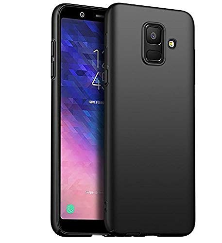 LazyLion Back Cover Case for Samsung Galaxy J6, Silicone Shockproof Phone Case with [Soft Anti-Scratch Microfiber Lining] Black (Pack of 1)