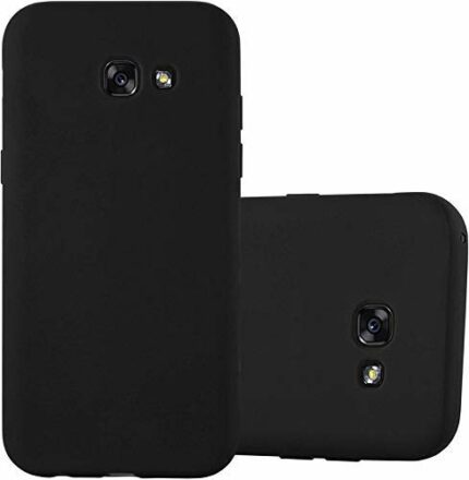LazyLion Back Cover Case for Samsung Galaxy J7 Prime, Silicone Shockproof Phone Case with [Soft Anti-Scratch Microfiber Lining] Black (Pack of 1)