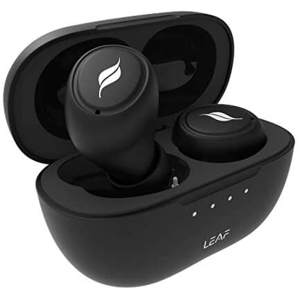 Leaf Dots 2 Bluetooth Truly Wireless in Ear Earbuds with Mic (Carbon Black)