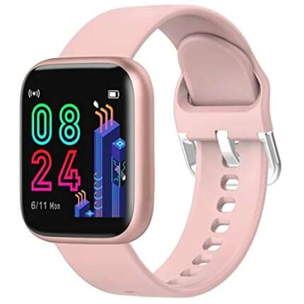 M i Smart Watch for Girls Touchs creen Smart Watch Bluetooth 1.44 HD Screen Smart Watch with Daily Activity Tracker, Heart Rate Sensor, Sleep Monitor,Women - Pink