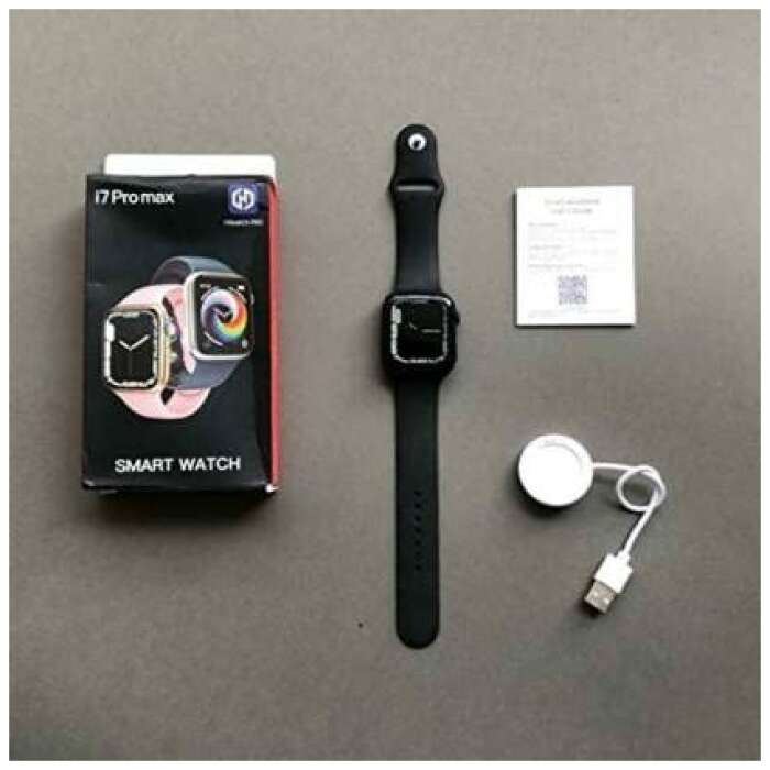 MAYNE I7 PRO MAX Full Screen Smart Watch Series 7 Smartwatch (Black Strap, 44 MM)