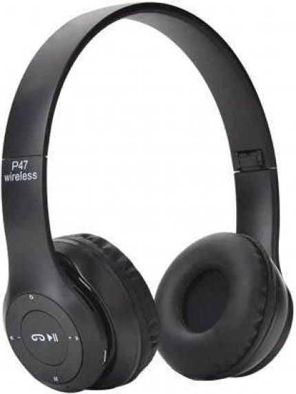 MECKWELL Bluetooth Headphone with Mic Over Ear P47 with Mic and FM SD Card Support