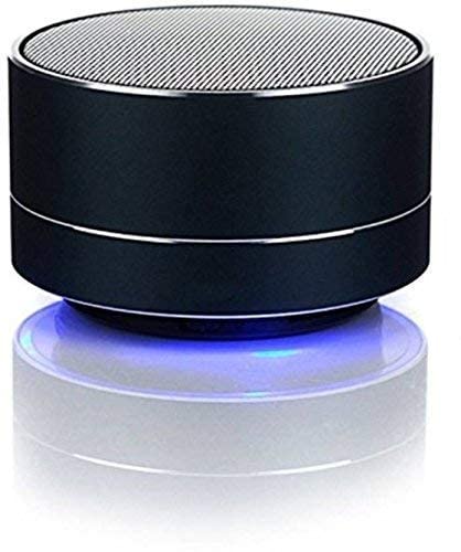 MECKWELL Wireless Bluetooth Speakers A10 with Mic 3W Super Bass Mini Metal Aluminium Alloy Indore Outdoor Party Speaker (Black)