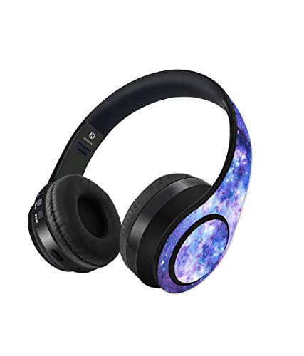 Macmerise Galaxy Effect On-Ear Bluetooth Headphones with Upto 10 Hours Playback, FM Radio, SD Card, Soft Padded Ear Cushions and Passive Noise Isolation | Decibel Wireless Headphone