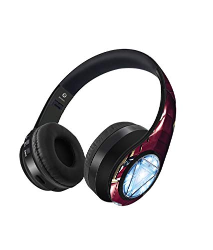 Macmerise Suit up Ironman On-Ear Bluetooth Headphones with Upto 10 Hours Playback, FM Radio, SD Card, Soft Padded Ear Cushions and Passive Noise Isolation | Decibel Wireless Headphone