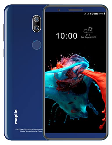 Maplin S10 Plus 5G (4 GB / 128 GB) with 5.99 Inch FHD Smartphone (Royal Blue)
