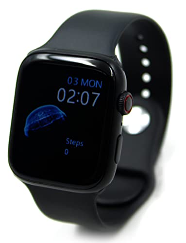 Matnaz Smart Watch with Sensitive Touch Screen Navigation, Bluetooth Calling, Heart Rate Monitor, Step & Calorie Counter for Men, Women & Kids - Black