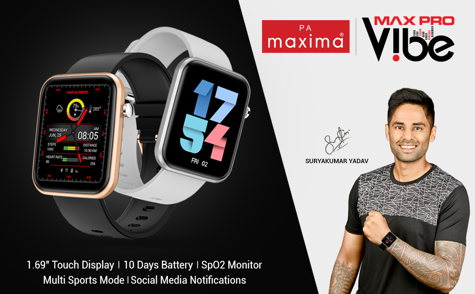 Max Pro Vibe, Vibe, Maxima Smartwatch, Maxima, Smart Watch, Smart watch for men, Smartwatches