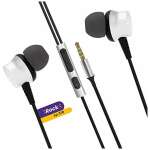 Maxobull Rock EP-318 in-Ear Wired Headphone with Microphone Handsfree Extra Bass with Volume Controllers and in-Line Mic, Lightweight Earphones with 3.5mm Jack (White)