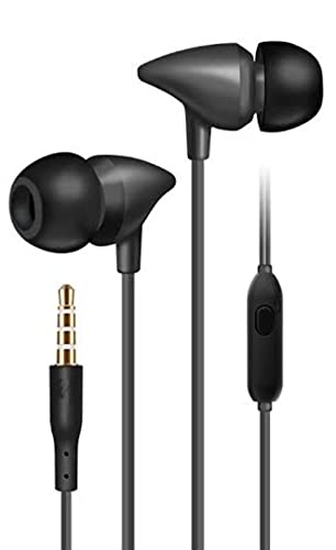 Meyaar Beex Abhinandan Wired Durable Metal Earphones Earbuds with Microphone & Deep Bass Clear Sound Noise Isolating in Ear Headphones, Stereo Ear Buds for Cell Phones, Laptop, Tablet (Metal Black)