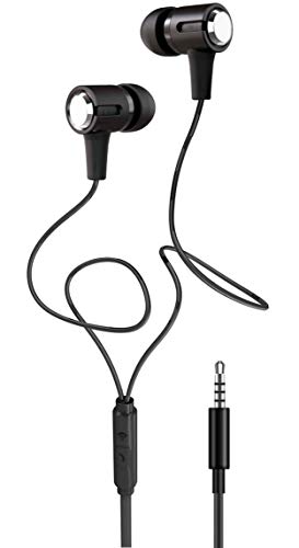Meyaar SPN Series Wired Handsfree Earphones with Music Equalizer with 3.5Mm Jack and Inbuilt Mic with Calling Function & Unbreakable Sound Headphones (Black)
