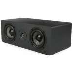 Micca MB42X-C Center Channel Speaker with Dual 4-Inch Carbon Fiber Woofer and Silk Dome Tweeter, Black