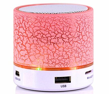 Music Mini Speaker Mm Buddy Jack Series Mini Bluetooth Speaker With Usb Port / Memory Card Slot With Disco Lights Awesome Effects-Mm-021-Bt-Red