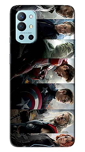 NDCOM All Super Heroes Printed Hard Mobile Back Cover Case for OnePlus 9R