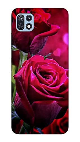NDCOM Amazing Red Rose Printed Hard Mobile Back Cover Case for Samsung Galaxy F42 5G