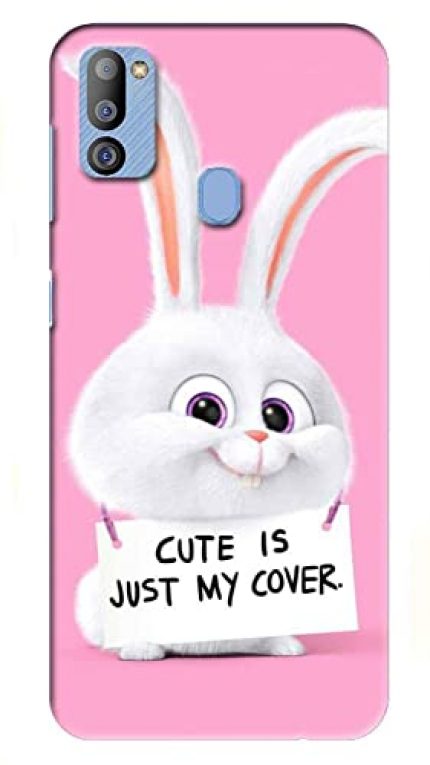 NDCOM Bunny Cute is Just My Cover Printed Hard Mobile Back Cover Case for Samsung Galaxy M21 2021 Edition