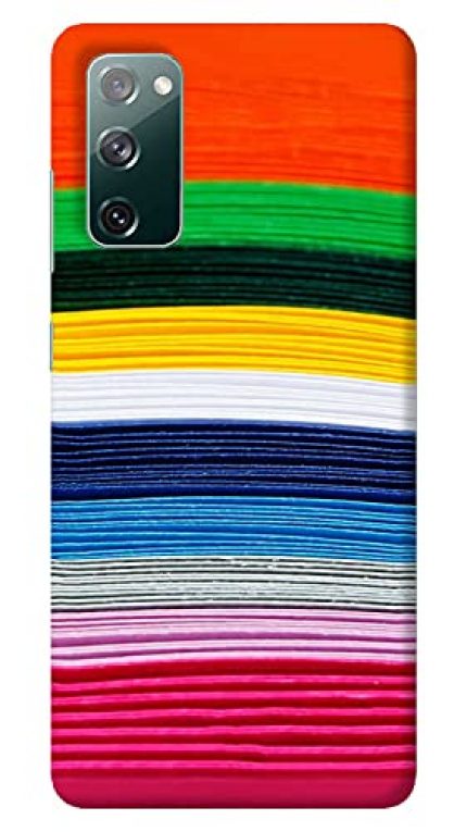 NDCOM Colourful Texture Stripes Printed Hard Mobile Back Cover Case for Samsung Galaxy S20 FE 5G