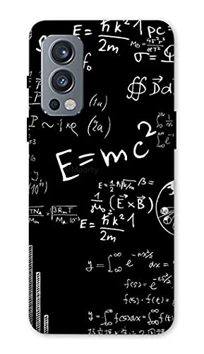 NDCOM Doodle of Formulas Printed Hard Mobile Back Cover Case for OnePlus Nord 2 5G