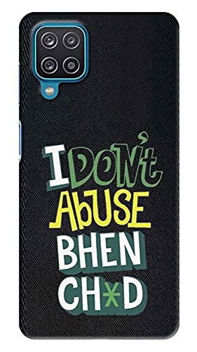NDCOM Full Attitude Quotes Printed Hard Mobile Back Cover Case for Samsung Galaxy M12