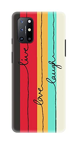 NDCOM Live Love Laugh Stripes Printed Hard Mobile Back Cover Case for OnePlus 8T