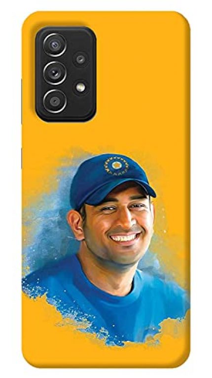 NDCOM MS Dhoni Thala Cricket Printed Hard Mobile Back Cover Case for Samsung Galaxy A52s 5G