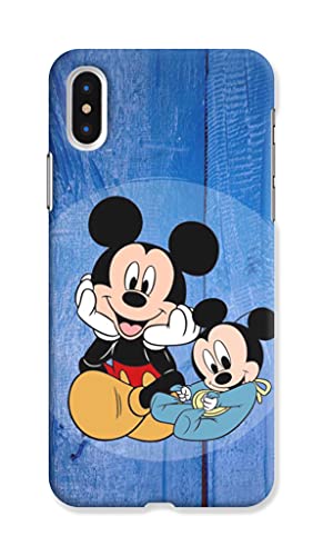 NDCOM Mickey Mouse Printed Hard Mobile Back Cover Case for Apple iPhone X