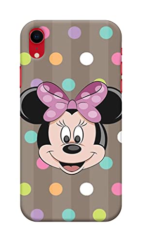 NDCOM Minnie Mouse Cute Face Printed Hard Mobile Back Cover Case for Apple iPhone XR