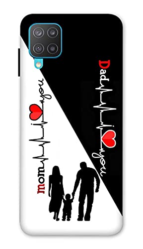 NDCOM Mom Dad Love Printed Hard Mobile Latest Back Cover Case for Samsung Galaxy F12
