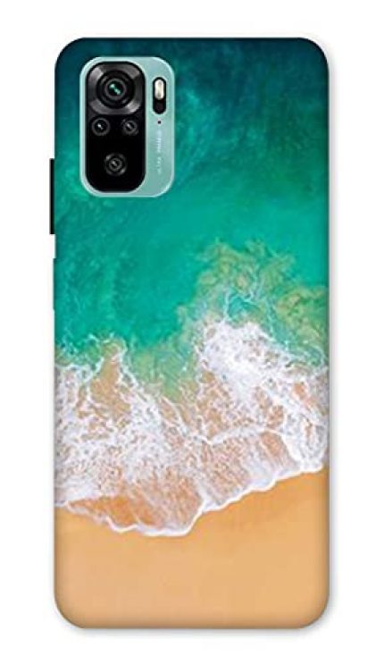 NDCOM Ocean Beach Printed Hard Mobile Back Cover Case for REDMI Note 10S