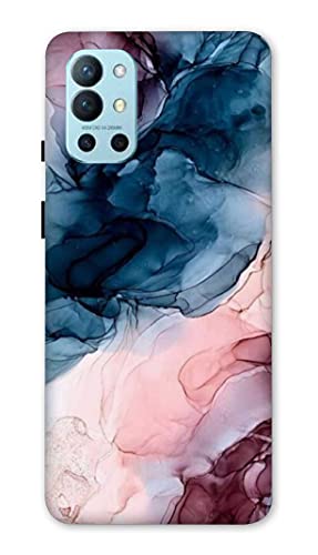 NDCOM Plastic Marble Color Printed Hard Mobile Back Cover for OnePlus 9R - Multicolor