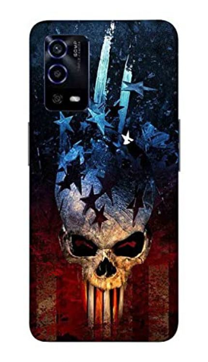 NDCOM Star Skull Art Printed Hard Mobile Back Cover Case for Oppo A55