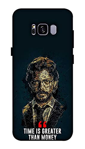 NDCOM Time is Greater Than Money Professor Printed Hard Mobile Back Cover Case for Samsung Galaxy S8 Plus