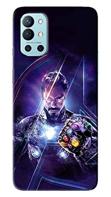 NDCOM Tony Stark Iron Man with Gauntlet Printed Hard Mobile Back Cover Case for OnePlus 9R
