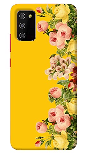 NDCOM Yellow Flowers Printed Hard Mobile Back Cover Case for Samsung Galaxy M02s