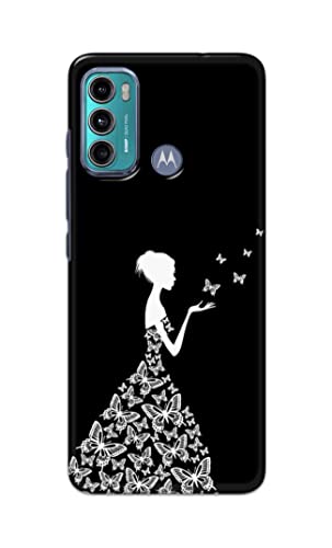 NDCOM for Butterfly Girl Printed Hard Mobile Back Cover Case for Motorola Moto G60