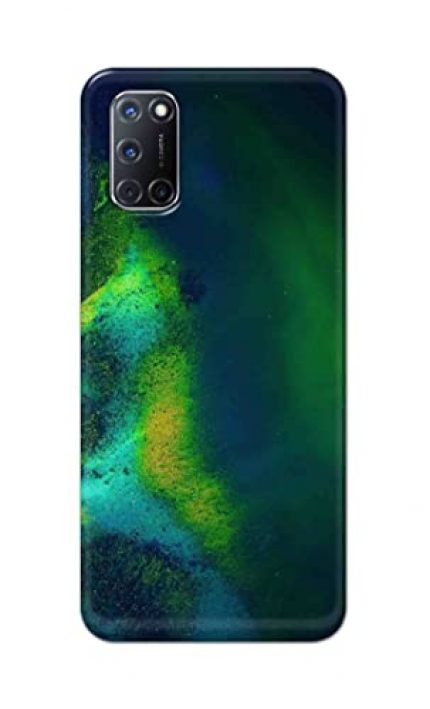 NDCOM for Green Abstract Printed Hard Mobile Back Cover Case for Oppo A52