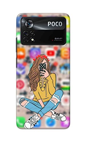 NDCOM for I Don’t Care Girl Attitude Printed Hard Mobile Back Cover Case for Poco X4 Pro 5G