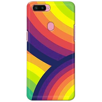 NDCOM for Rainbow Designer Printed Hard Mobile Back Cover Case for Oppo R15 Pro