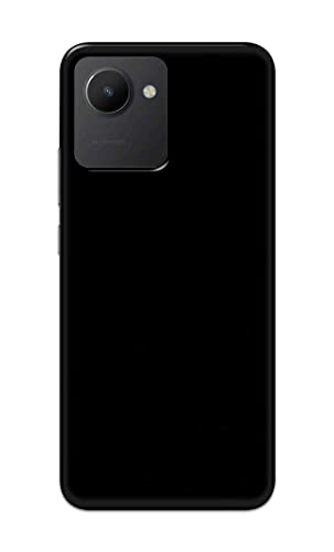 NDCOM for Solid Black Printed Hard Mobile Back Cover Case for Realme Narzo 50i Prime